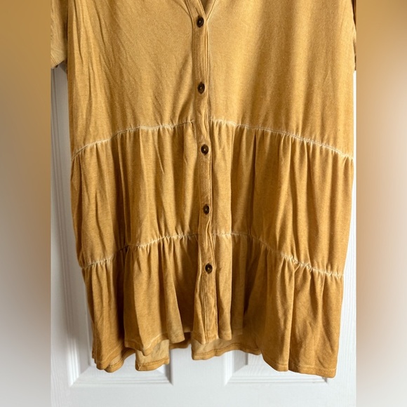 Wonderly Julianna button-down tunic Gold Yellow Size 2X - Picture 3 of 8